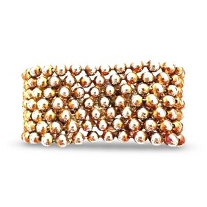 CLARE DEVE OF PARIS Elegant Gold Beaded Bracelet